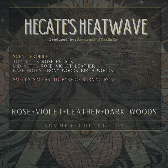 Hecate's Heatwave Sizzling Room Salt: Rose Violet Leather Dark Woods Scent - Picture 2 of 10